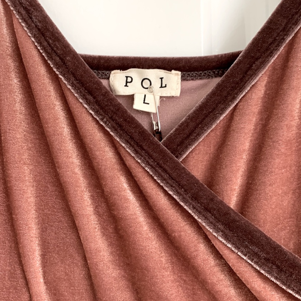 Blush / Mauve Velvet Dress, POL - Picture 2 of 2